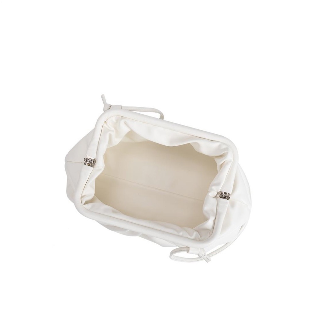 🔄 MONTERREY White Vegan Pouch Clutch Crossbody - Picture 7 of 10